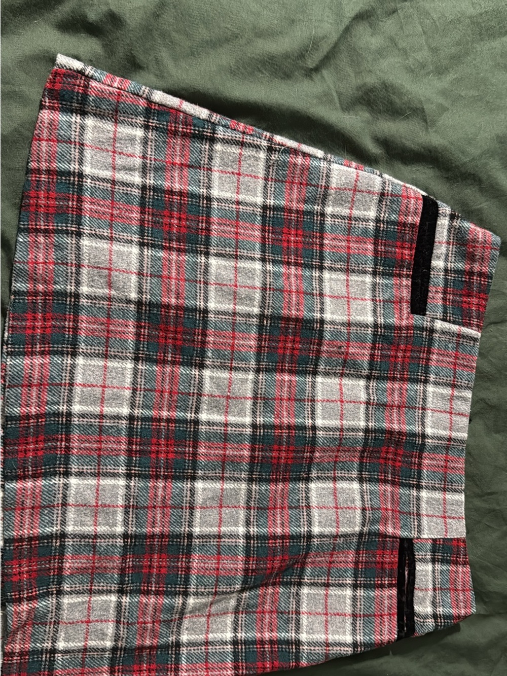 Copper Key Red, Black, Gray Plaid Mini Skirt